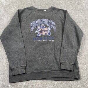 Spartanburgers Hub City  League 91 Sweatshirt Mens Large Gray Raglan Crewneck